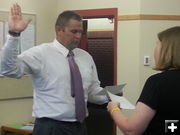 Swearing in. Photo by Sublette County School District #1.