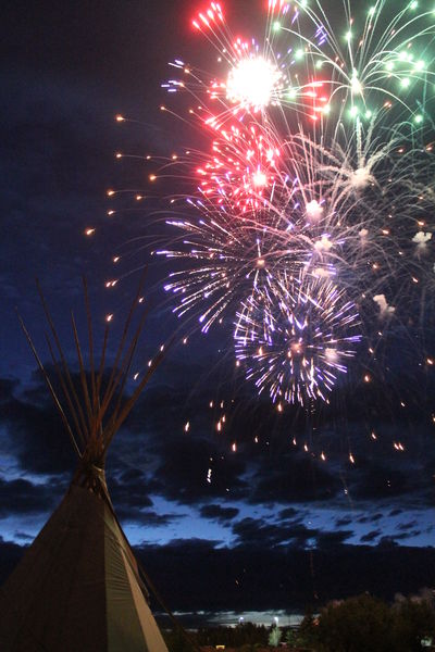 Rendezvous Fireworks. Photo by Dawn Ballou, Pinedale Online.