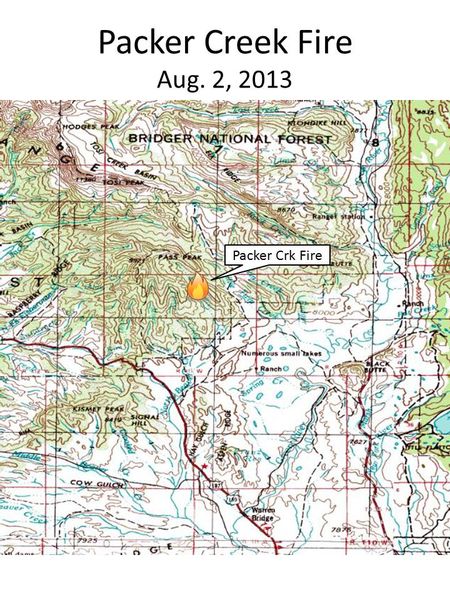 Packer Creek Fire map. Photo by Bridger-Teton National Forest.