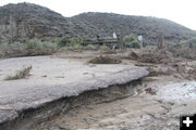 Pavement damage. Photo by Dawn Ballou, Pinedale Online.