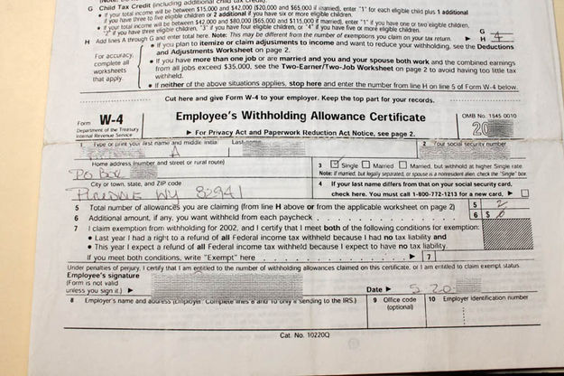 Employee Withholding list. Photo by Dawn Ballou, Pinedale Online.