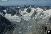 Dinwoody. Photo by Glacier on right. Photo by Rita Donham, Wyoming AeroPhoto LLC..