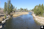 View upstream. Photo by Dawn Ballou, Pinedale Online.