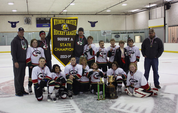 2013/2014 Pinedale Squirts. Photo by Pinedale Hockey Association.