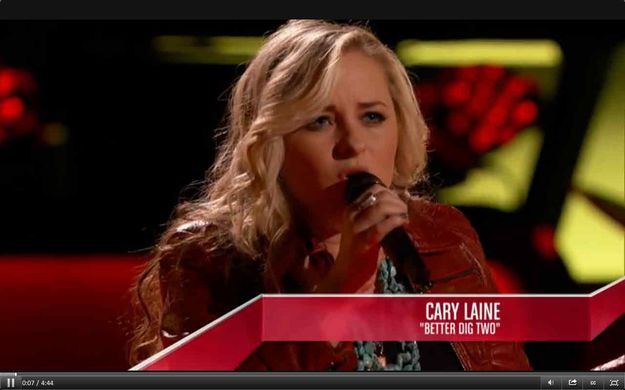 Cary Laine. Photo by The Voice on NBC.
