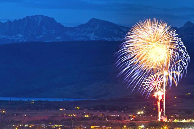 4th of July fireworks in Pinedale. Photo by Dave Bell.
