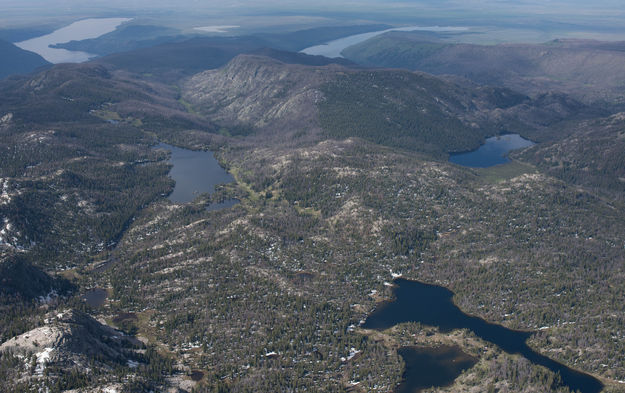 Round and Lost Camp Lakes. Photo by Wyoming AeroPhoto.