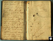 1826 William Ashley journal . Photo by Museum of the Mountain Man.