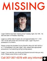 Missing Poster. Photo by Sublette County Sheriff's Office.