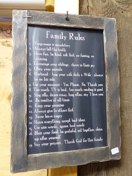 Family Rules. Photo by Dawn Ballou, Pinedale Online.