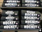 Eat Sleep Hockey shirts. Photo by Dawn Ballou, Pinedale Online.