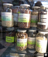 Organic beans & nuts. Photo by Dawn Ballou, Pinedale Online.