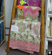 Ready made quilts. Photo by Dawn Ballou, Pinedale Online.
