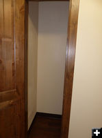 Studio coat closet. Photo by Dawn Ballou, Pinedale Online.