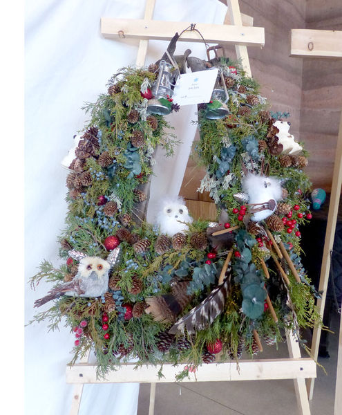 Julie's wreath. Photo by Dawn Ballou, Pinedale Online.