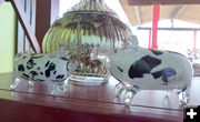 Glass pigs. Photo by Dawn Ballou, Pinedale Online.