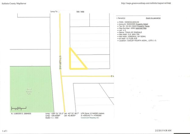 Land for sale. Photo by Town of Pinedale.