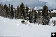 Playing in the powder. Photo by Arnold Brokling.