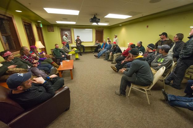 Musher meeting. Photo by Chris Havener.