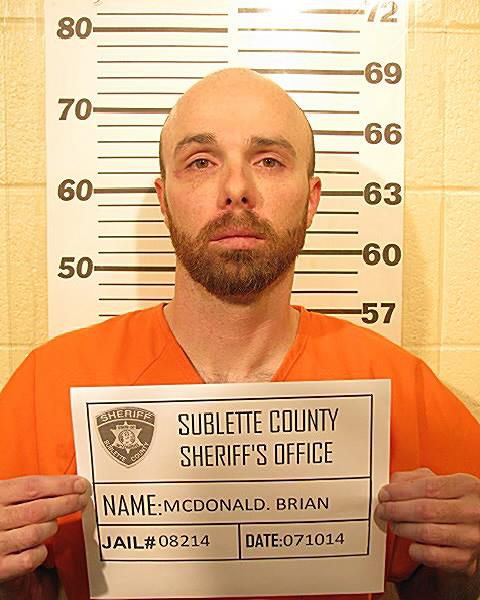 Brian James McDonald. Photo by Sublette County Sheriff's Office.