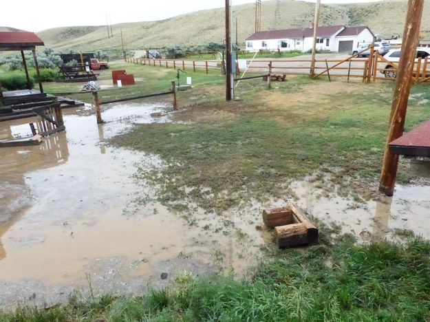 View of front from top of cellar mound. Photo by Dawn Ballou, Pinedale Online.