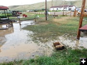 View of front from top of cellar mound. Photo by Dawn Ballou, Pinedale Online.