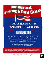 Bondurant Heritage Day Sale. Photo by Bondurant Community Club.