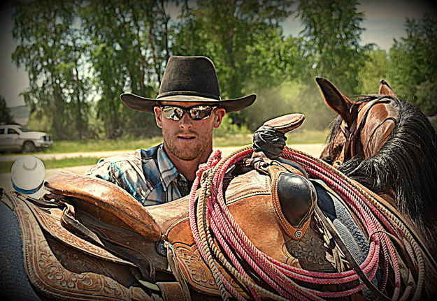 Cowboy, Horse, Saddle. Photo by Terry Allen.