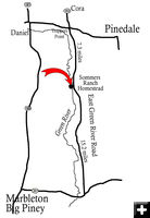 Map to Homestead. Photo by Sommers Homestead Living History Museum.