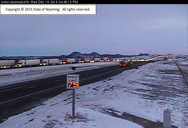 Traffic jam. Photo by Wyoming Department of Transportation.