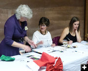 Tracking bids. Photo by Dawn Ballou, Pinedale Online.