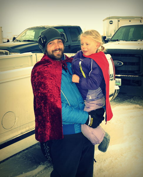 Koral and Dad. Photo by Terry Allen.