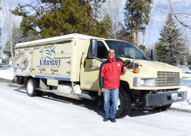 Schwan's delivers to Sublette County. Photo by Pinedale Online.