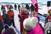 Teacher Jill Talks with Kids. Photo by Terry Allen.