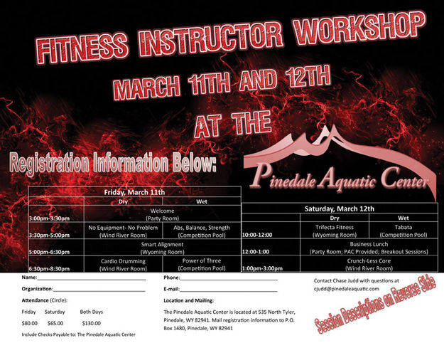 Fitness Workshops. Photo by Pinedale Aquatic Center.