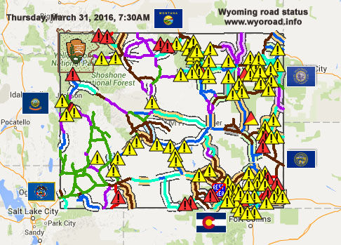 March 31, 2016 road report. Photo by Pinedale Online.