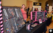 Amber and her Jewelry. Photo by Terry Allen.