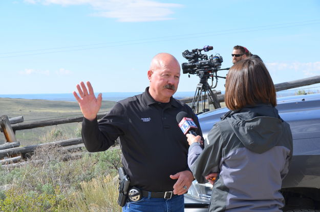 Sheriff Haskell Interview. Photo by Terry Allen, Pinedale Online!.