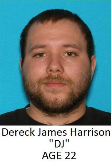 Still at large - DJ Harrison. Photo by Centerville, Utah Police Department.