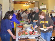 Feeding the Volunteers. Photo by Terry Allen.
