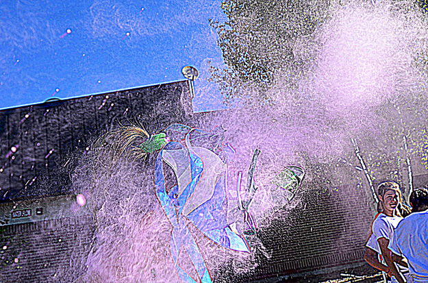 J. J. Huntly Gets Dusted. Photo by Terry Allen.