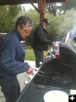 On the grill. Photo by Bob Rule, KPIN 101.1FM.