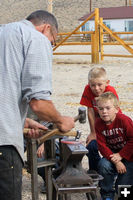 J.B. Bond blacksmithing. Photo by Pinedale Online.