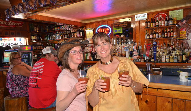 Amy and Laura and Bloody Mary. Photo by Terry Allen.