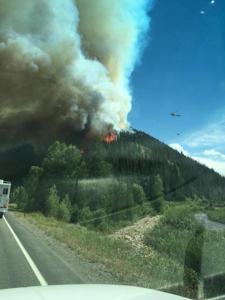 Helicopter on Cliff Creek Fire. Photo by U.S. Forest Service.