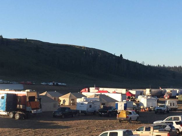 Tent in a truck. Photo by Cliff Creek Fire.