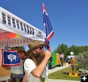 Chris from Oklahoma Tries Blond Ale. Photo by Terry Allen.