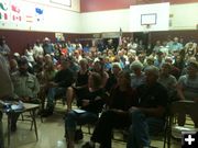 Community meeting in Bondurant . Photo by Bob Rule, KPIN 101.1 FM Radio.