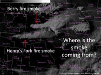 Smoke August 24, 2016. Photo by National Weather Service - Riverton, Wyoming.
