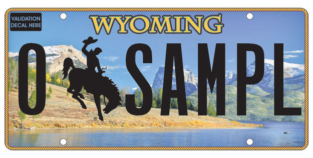 2017 WY Prestige Plate. Photo by Wyoming Department of Transportation.